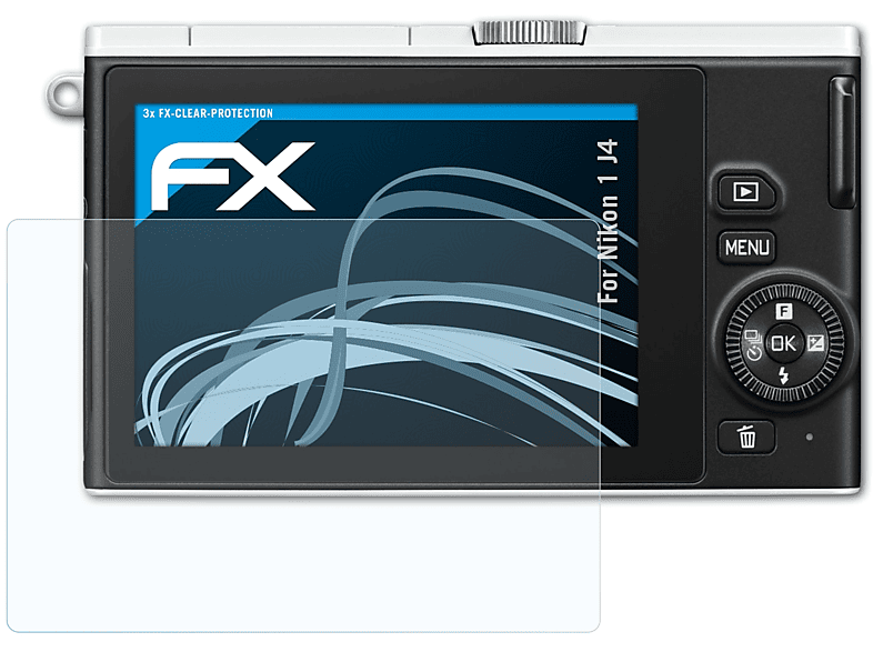 ATFOLIX 3x FX-Clear Displayschutz(für Nikon 1 J4)