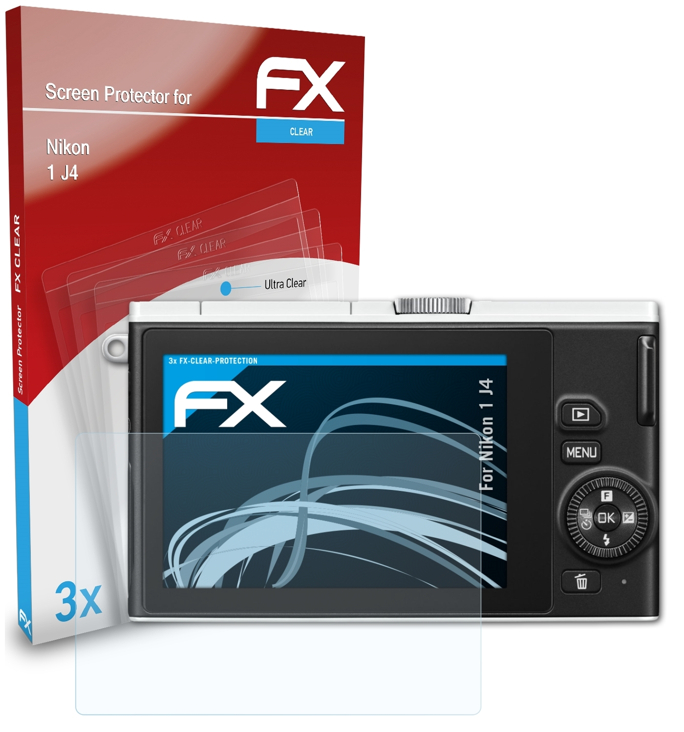 1 3x FX-Clear ATFOLIX J4) Nikon Displayschutz(für