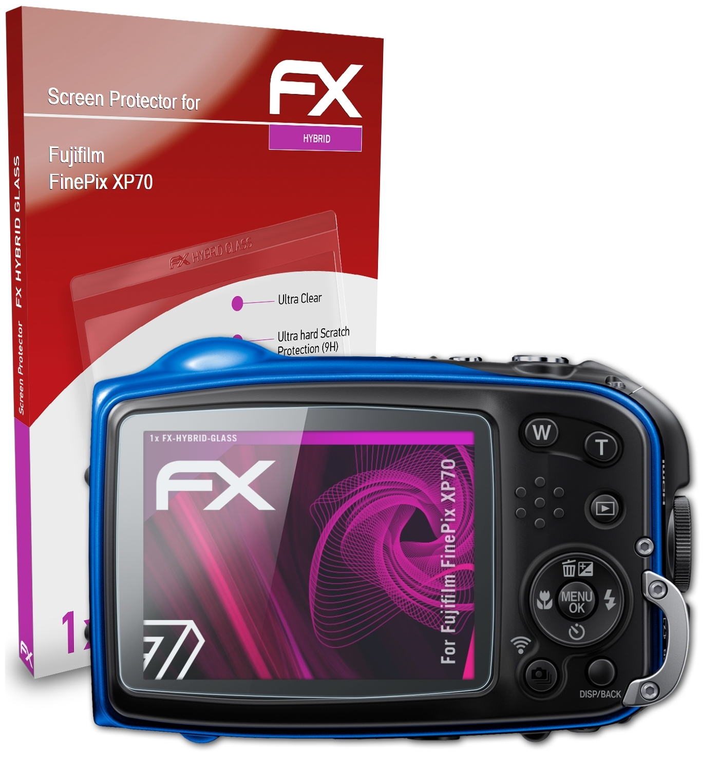 FinePix XP70) Fujifilm Schutzglas(für FX-Hybrid-Glass ATFOLIX