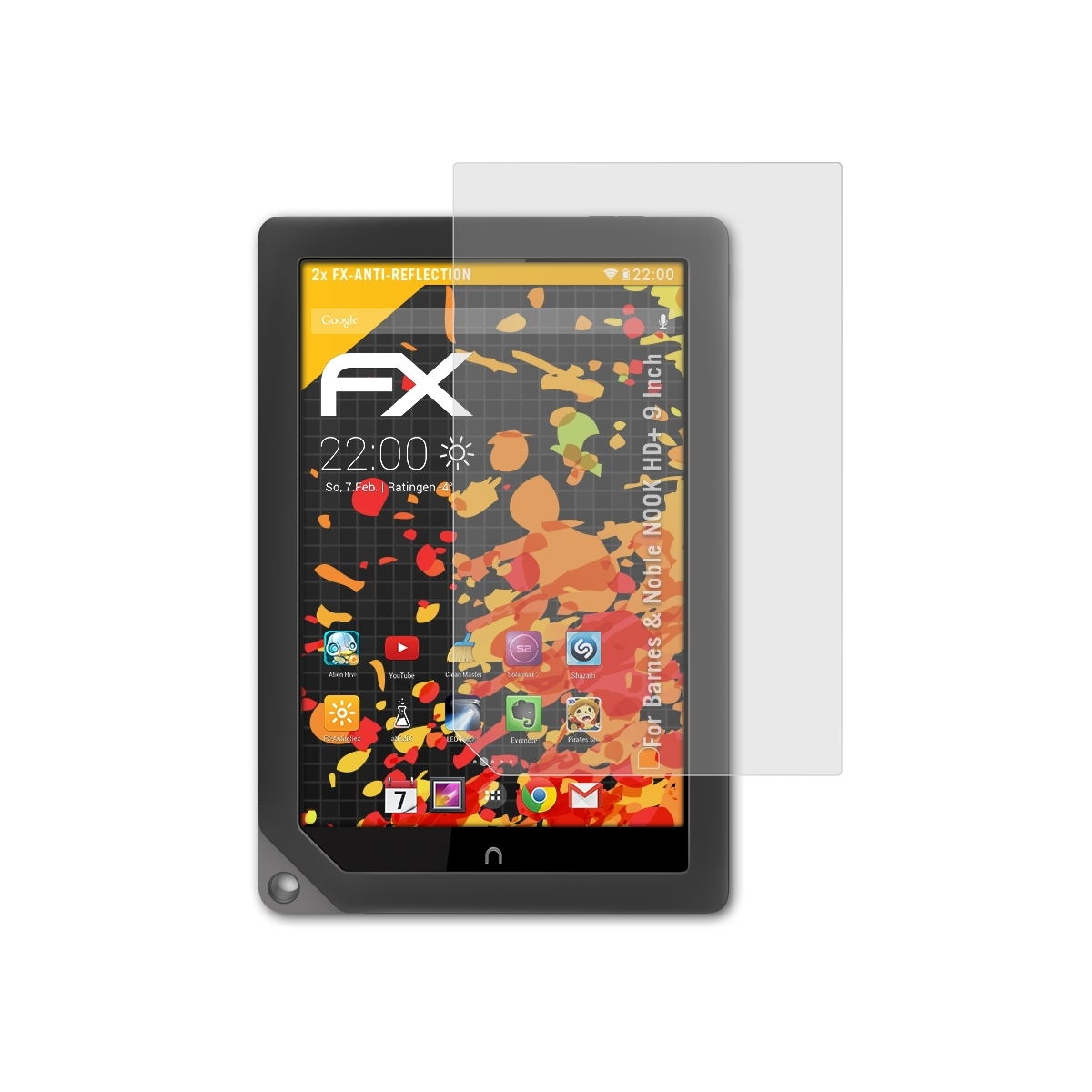 FX-Antireflex ATFOLIX Barnes HD+ 2x NOOK Noble Inch) Displayschutz(für & 9