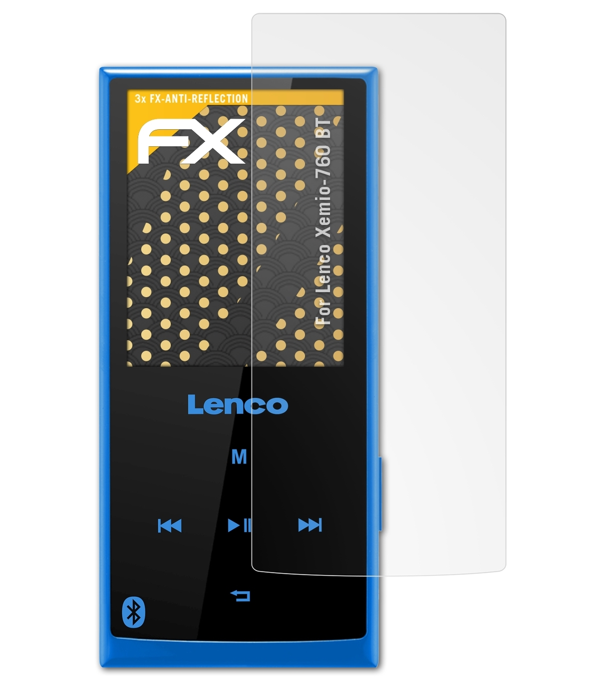 ATFOLIX 3x Displayschutz(für Lenco FX-Antireflex BT) Xemio-760