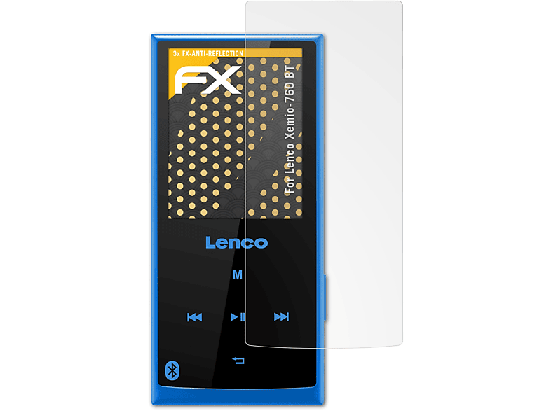 ATFOLIX Displayschutz(für Lenco 3x FX-Antireflex BT) Xemio-760
