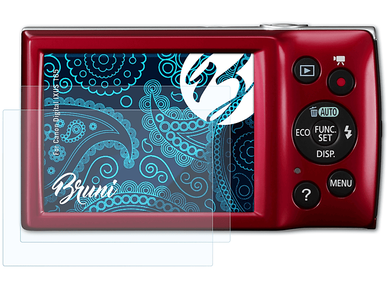 BRUNI 2x Basics-Clear Schutzfolie(für Canon 165) IXUS Digital