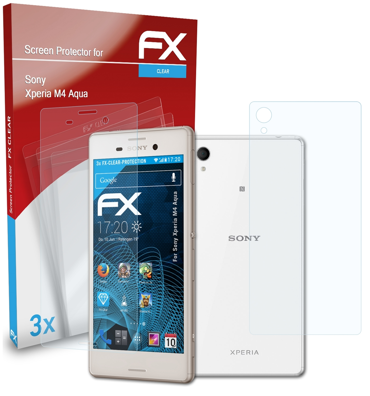 ATFOLIX Sony Displayschutz(für Xperia FX-Clear M4 3x Aqua)