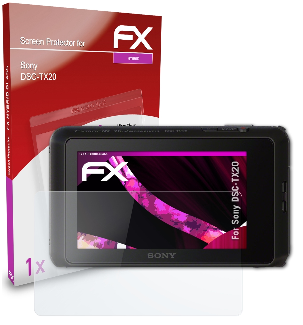 ATFOLIX FX-Hybrid-Glass Schutzglas(für Sony DSC-TX20)