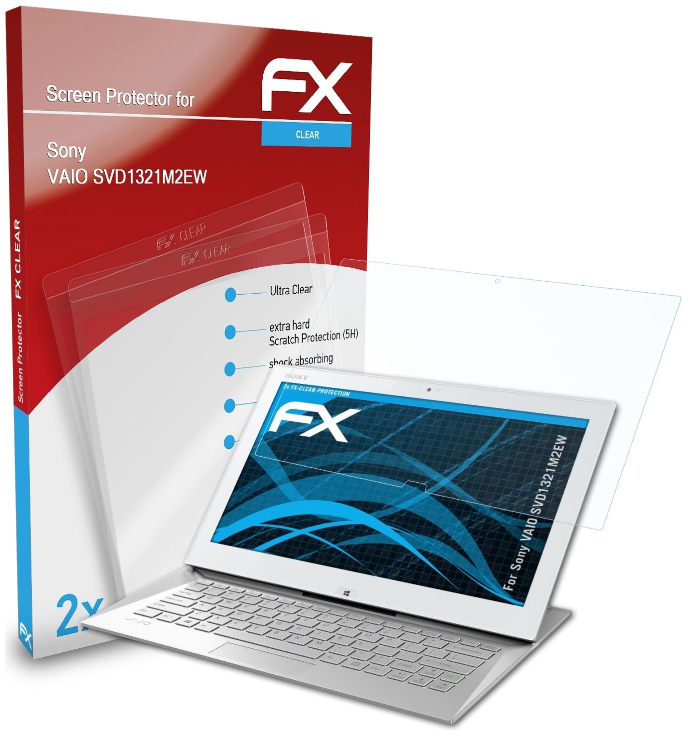 ATFOLIX 2x Displayschutz(für SVD1321M2EW) FX-Clear VAIO Sony