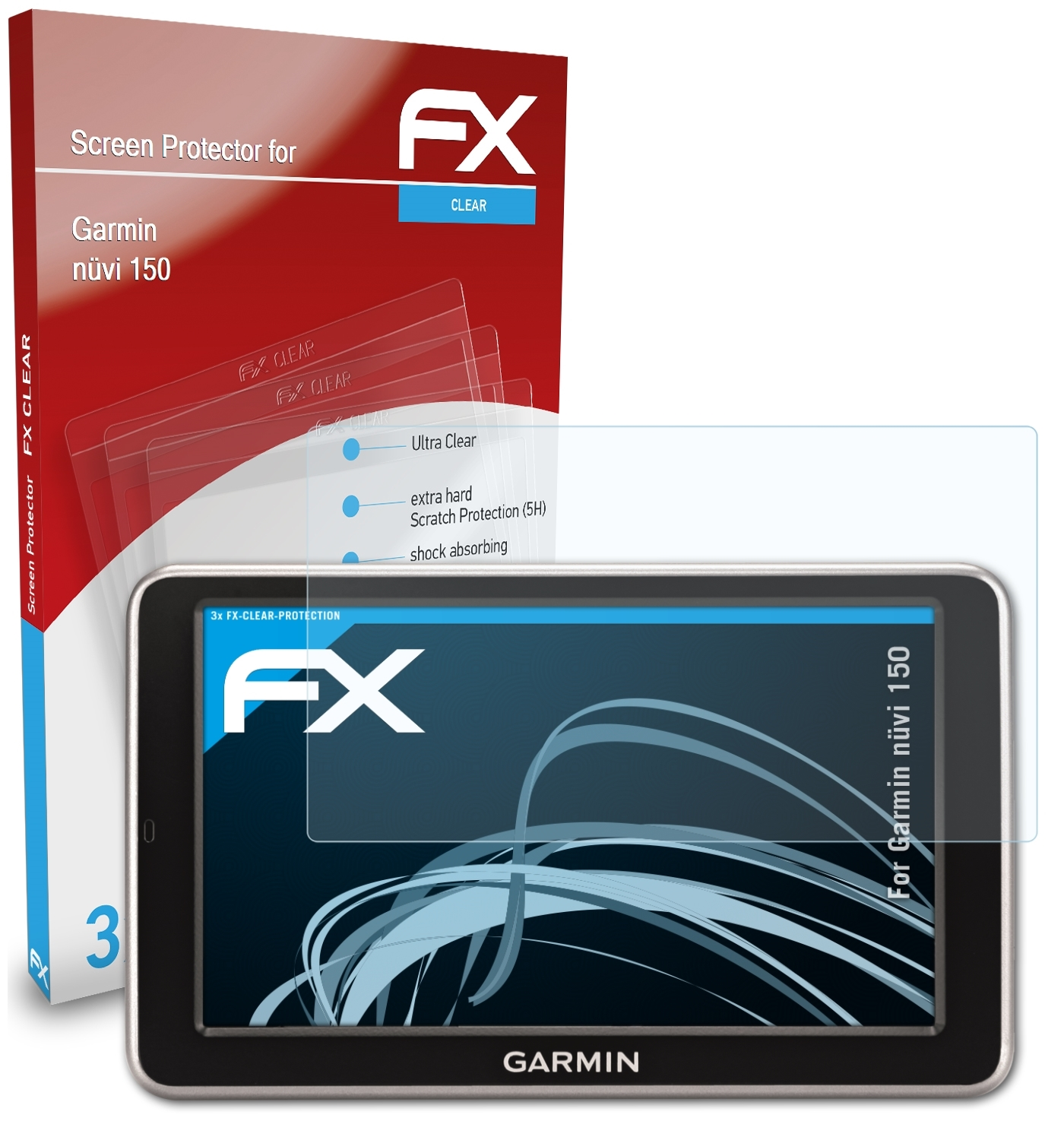 FX-Clear Displayschutz(für 150) 3x nüvi ATFOLIX Garmin