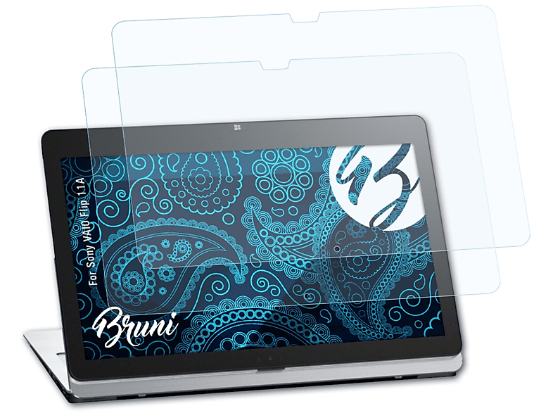 BRUNI 2x Basics-Clear Schutzfolie(für Sony VAIO Flip 11A)