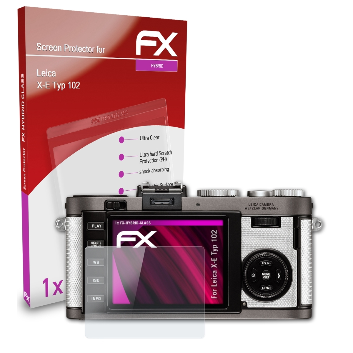 FX-Hybrid-Glass Schutzglas(für 102)) X-E (Typ ATFOLIX Leica