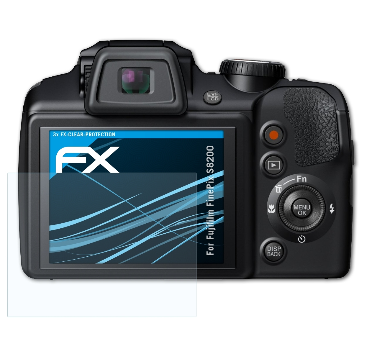 ATFOLIX 3x FX-Clear Displayschutz(für Fujifilm S8200) FinePix