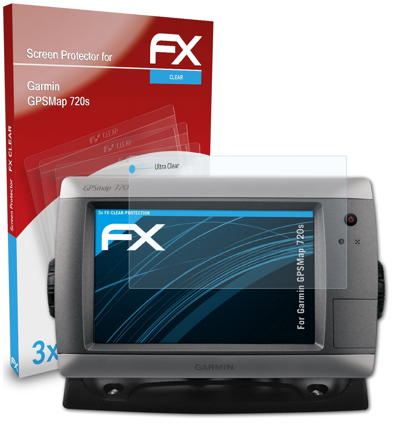 ATFOLIX FX-Clear 720s) Displayschutz(für GPSMap 3x Garmin