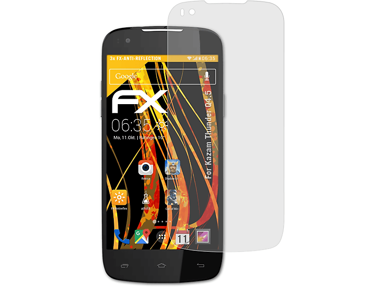 Kazam Q4.5) ATFOLIX Thunder 3x FX-Antireflex Displayschutz(für