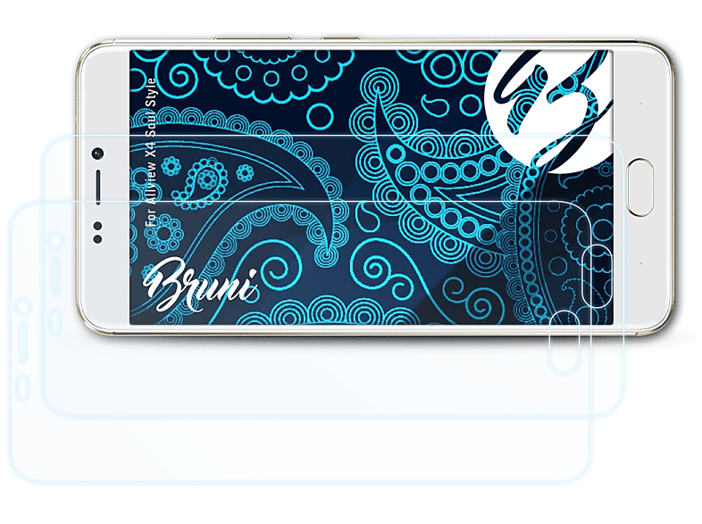BRUNI 2x Basics-Clear Schutzfolie(für Allview X4 Style) Soul