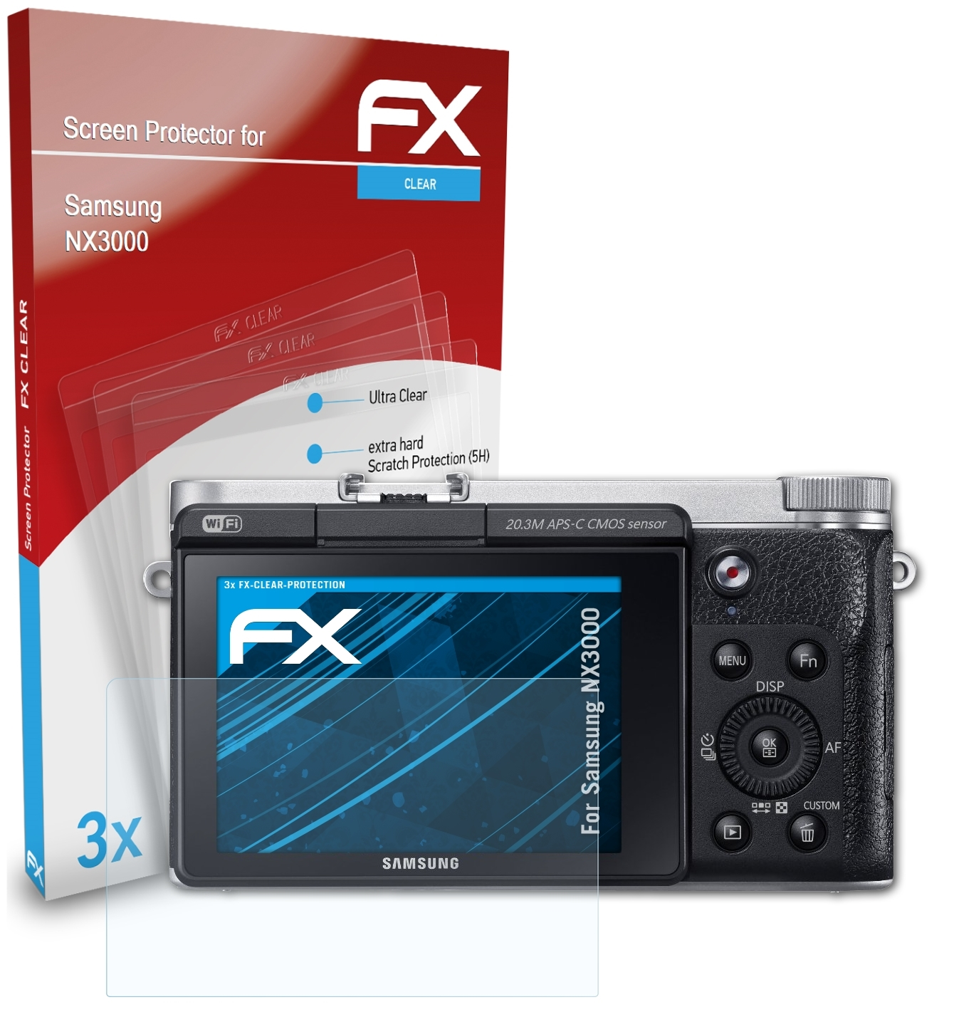 3x ATFOLIX Samsung Displayschutz(für FX-Clear NX3000)