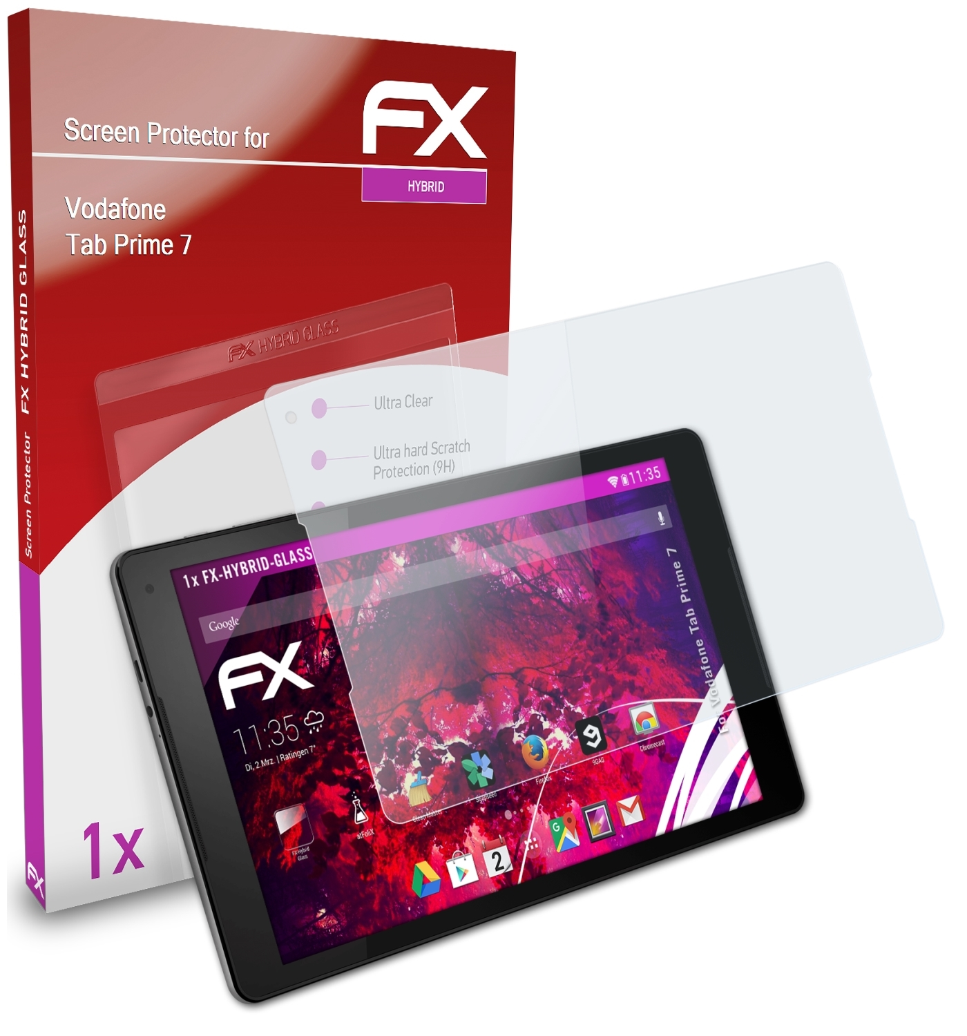 7) FX-Hybrid-Glass ATFOLIX Prime Tab Vodafone Schutzglas(für