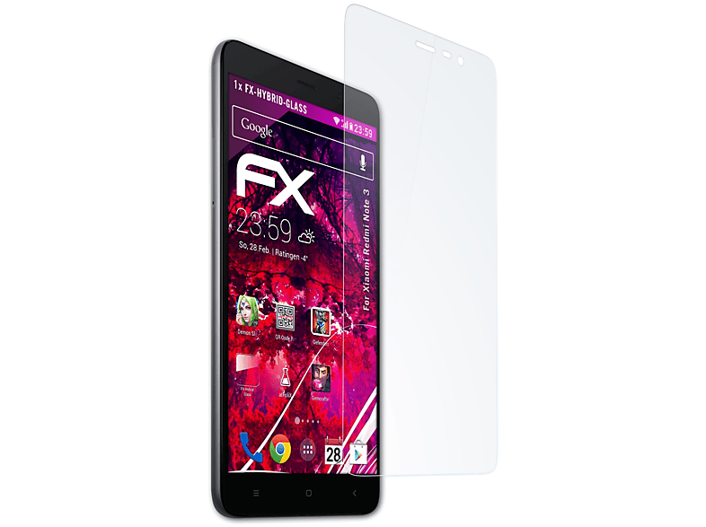 ATFOLIX FX-Hybrid-Glass Schutzglas(für Xiaomi Redmi Note 3)
