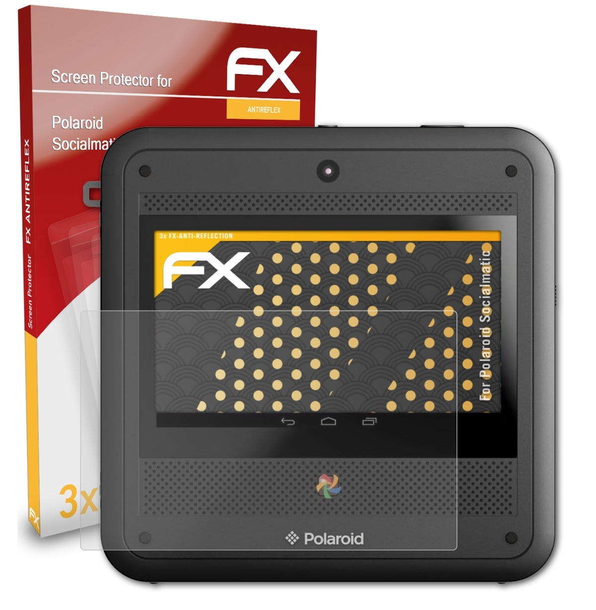 Displayschutz(für 3x Socialmatic) Polaroid FX-Antireflex ATFOLIX