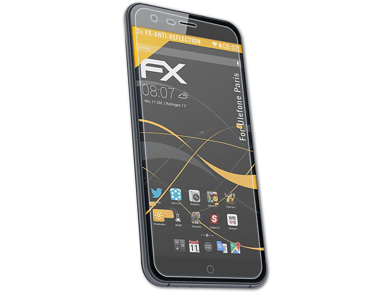 ATFOLIX 3x FX-Antireflex Displayschutz(für Ulefone Paris) | Displayschutzfolien & Gläser