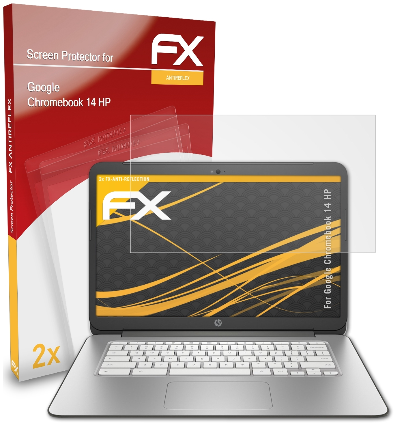14 Displayschutz(für FX-Antireflex ATFOLIX Google Chromebook (HP)) 2x