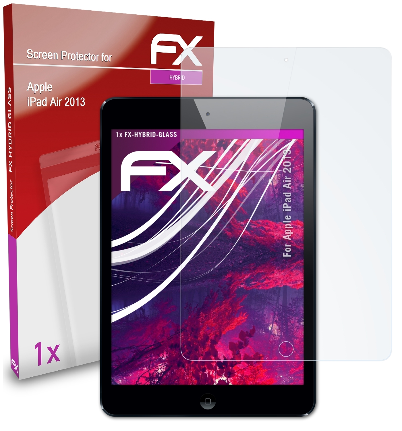 ATFOLIX Schutzglas(für (2013)) Apple Air iPad FX-Hybrid-Glass