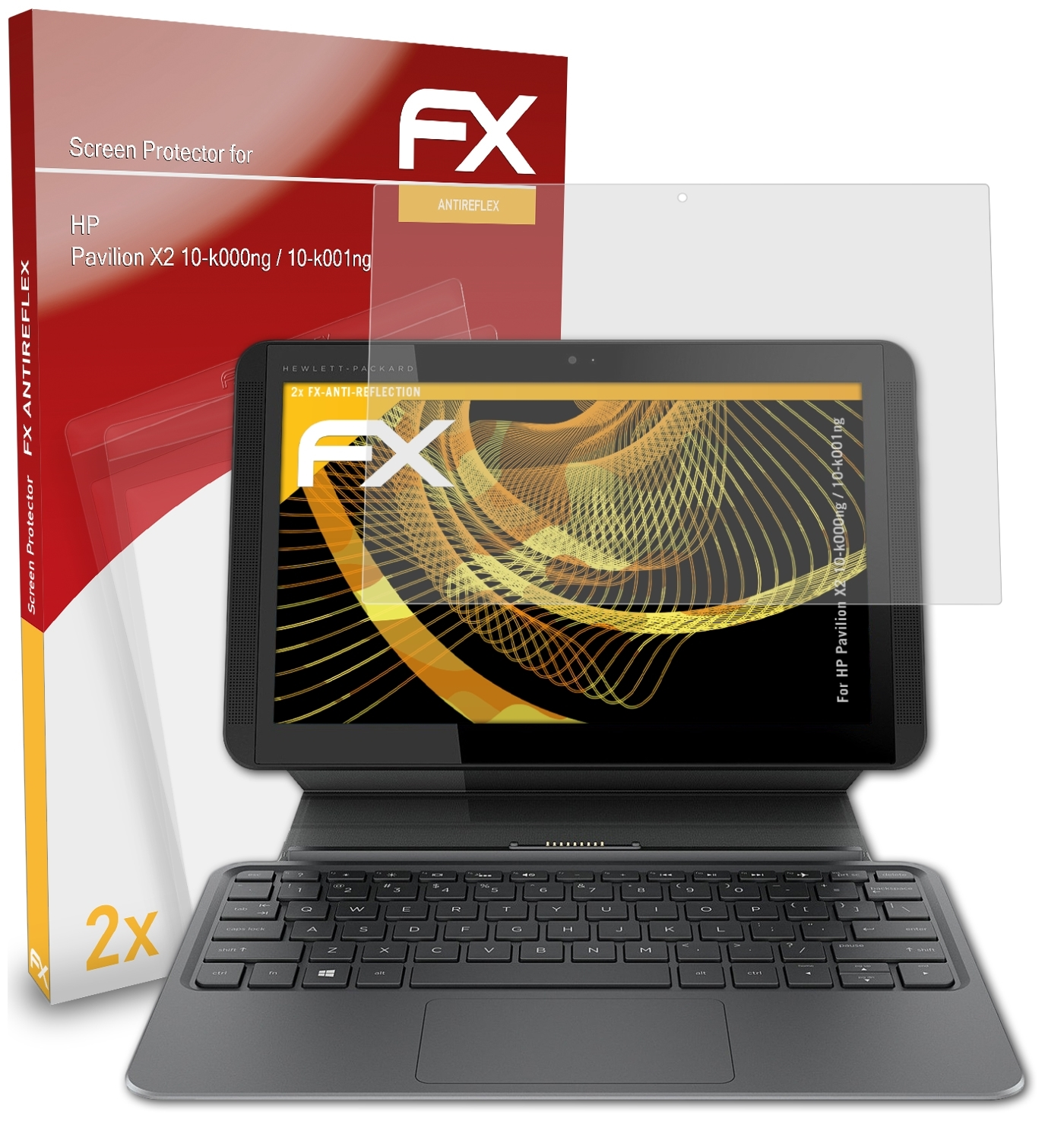 / 10-k001ng) ATFOLIX Displayschutz(für FX-Antireflex 2x X2 HP 10-k000ng Pavilion