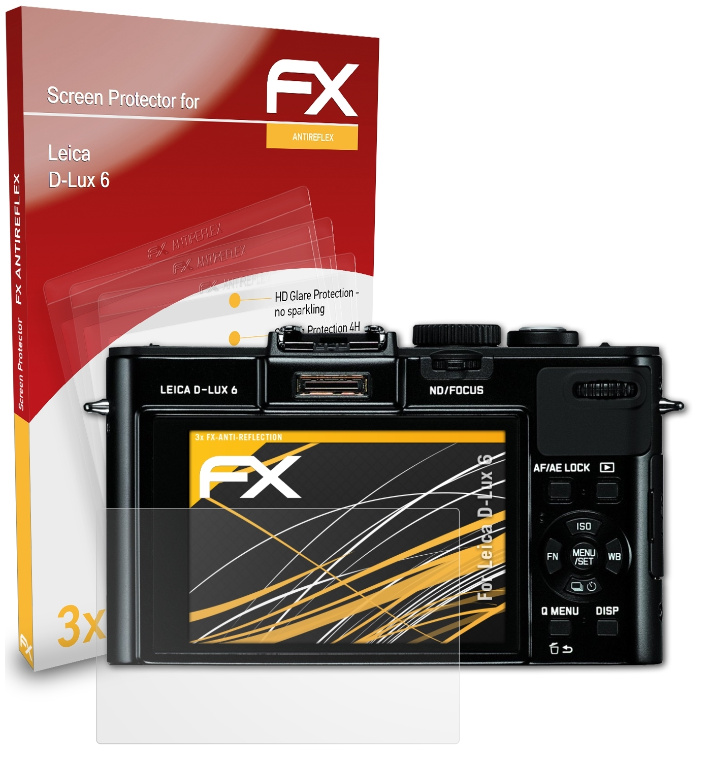 D-Lux ATFOLIX 6) Displayschutz(für FX-Antireflex Leica 3x