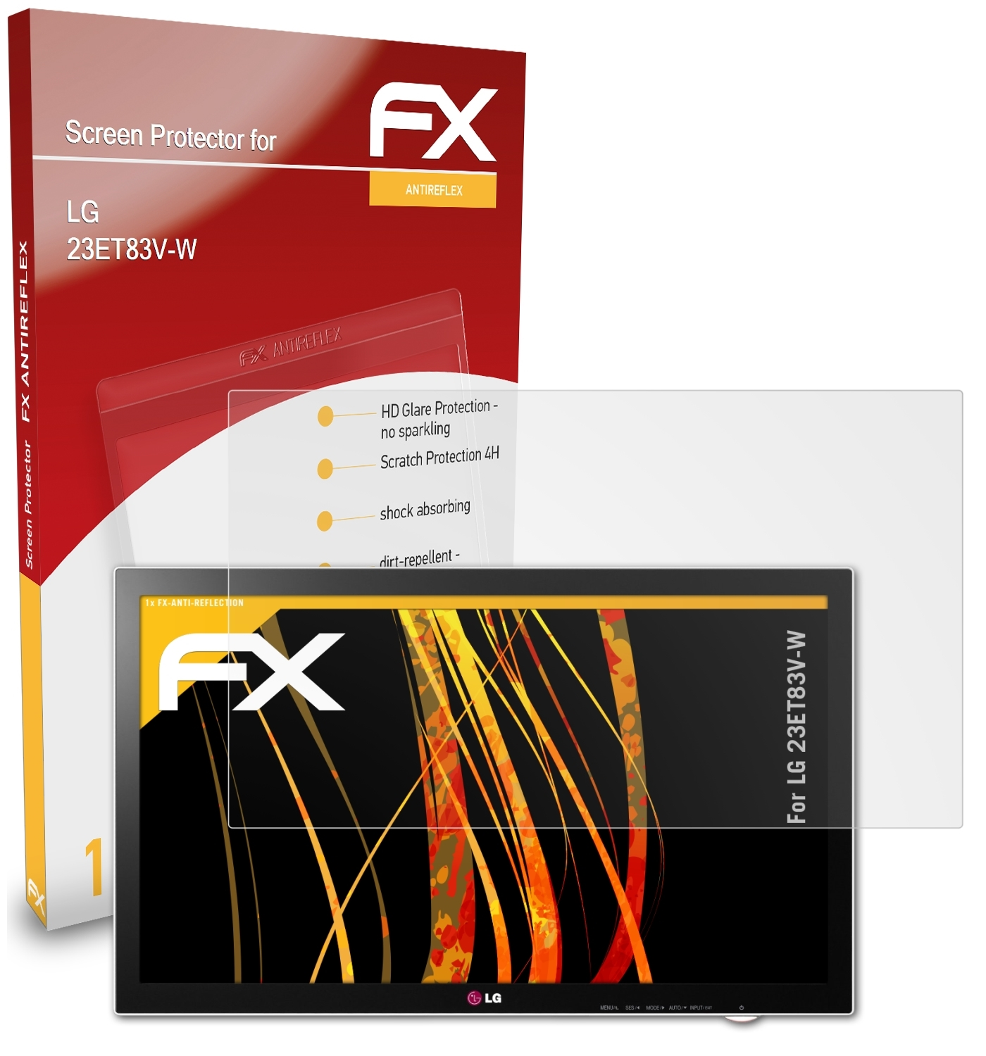 ATFOLIX FX-Antireflex Displayschutz(für LG 23ET83V-W)