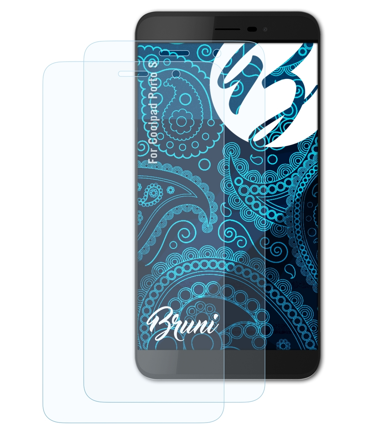 BRUNI 2x Basics-Clear Schutzfolie(für Coolpad Porto S)