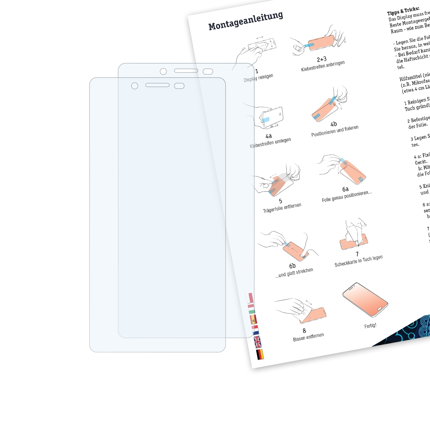 BRUNI 2x Basics-Clear Schutzfolie(für Note Xiaomi (5.5 Inch)) Redmi