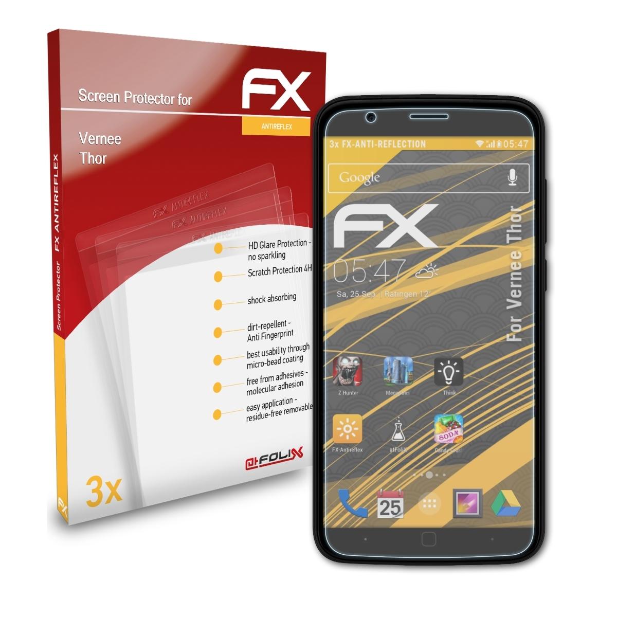 ATFOLIX 3x FX-Antireflex Displayschutz(für Vernee Thor)