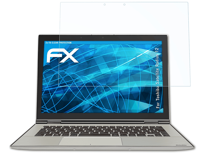 ATFOLIX 2x FX-Clear Displayschutz(für Toshiba Satellite Radius 12)