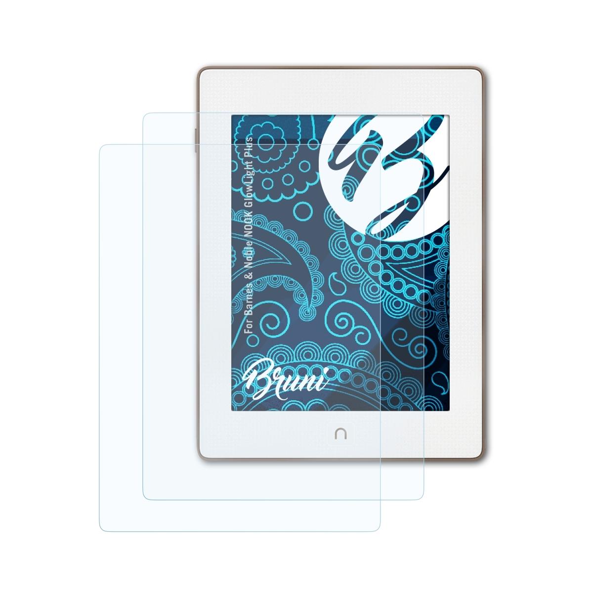 BRUNI 2x Plus) Barnes & Noble NOOK GlowLight Basics-Clear Schutzfolie(für