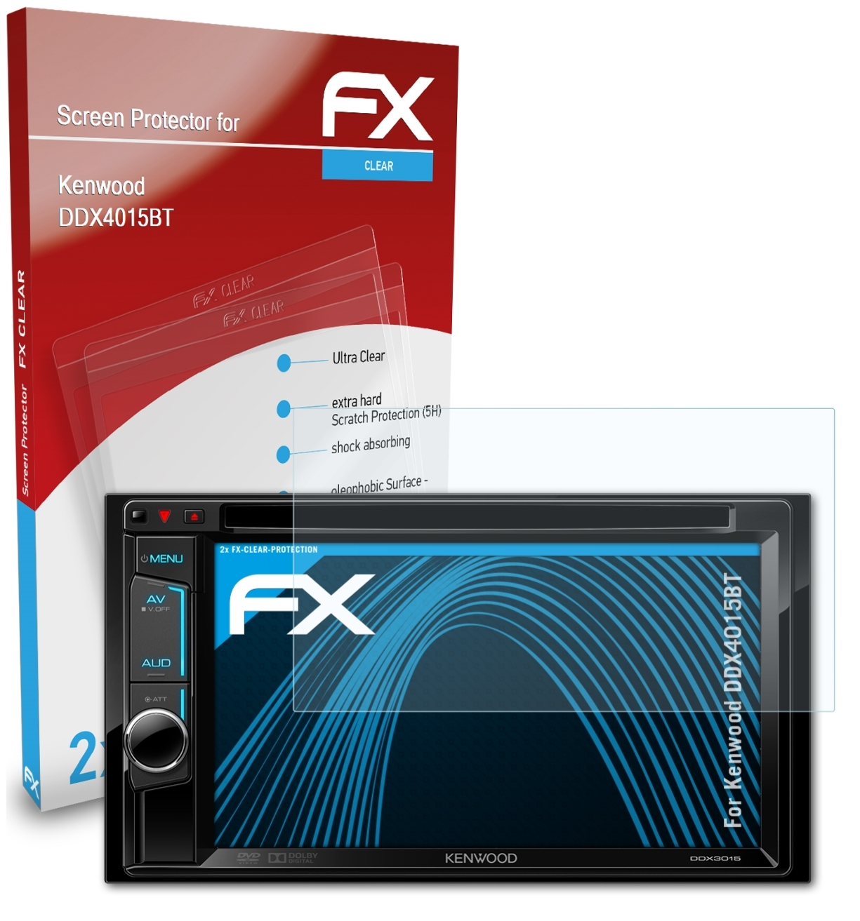 Kenwood 2x ATFOLIX DDX4015BT) Displayschutz(für FX-Clear