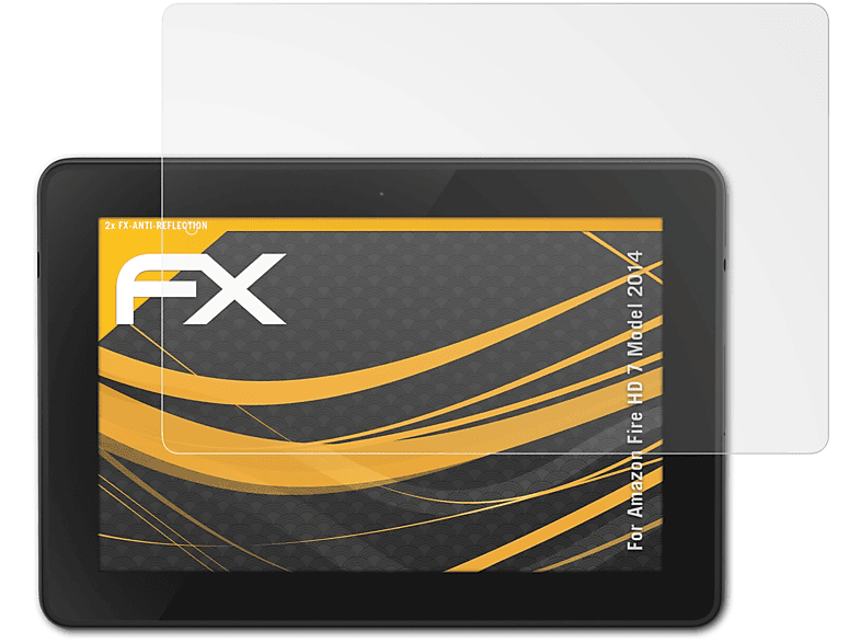 ATFOLIX 2x FX-Antireflex Displayschutz(für 7 2014)) HD Fire (Model Amazon