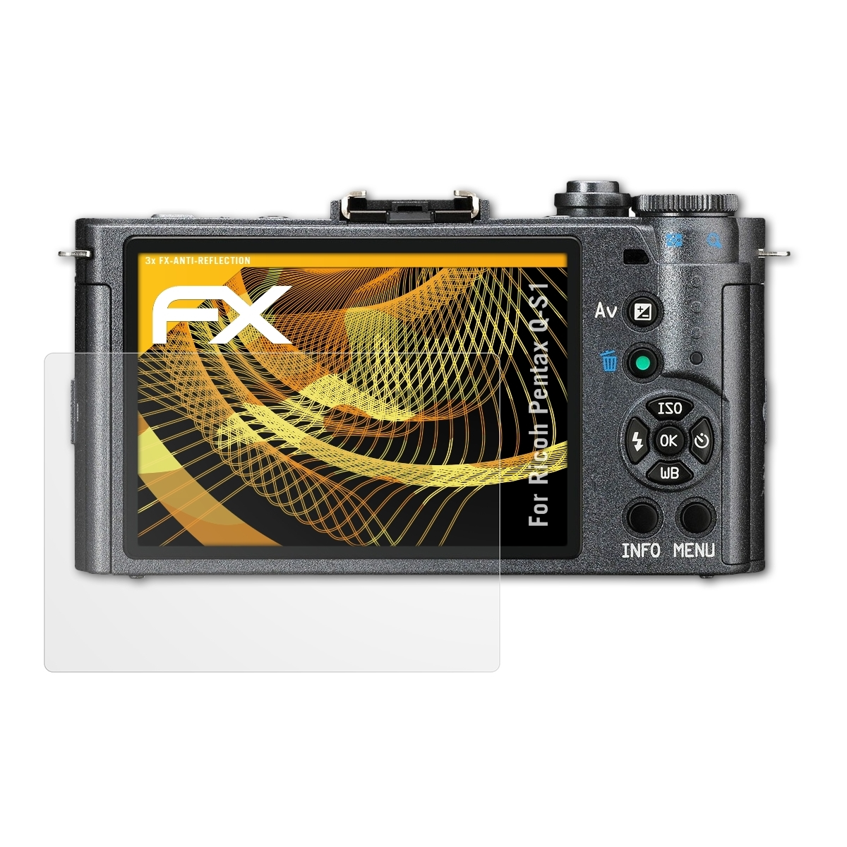 ATFOLIX 3x FX-Antireflex Pentax Displayschutz(für Q-S1) Ricoh