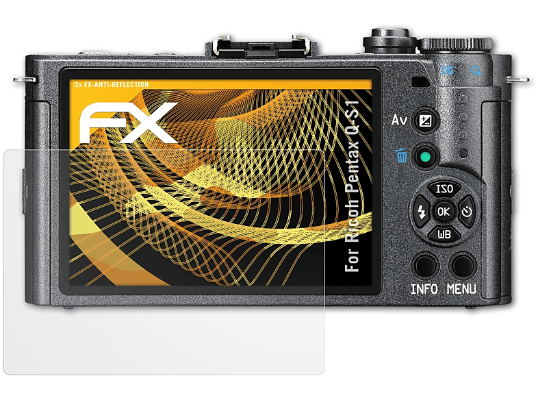 ATFOLIX 3x Pentax Q-S1) FX-Antireflex Ricoh Displayschutz(für