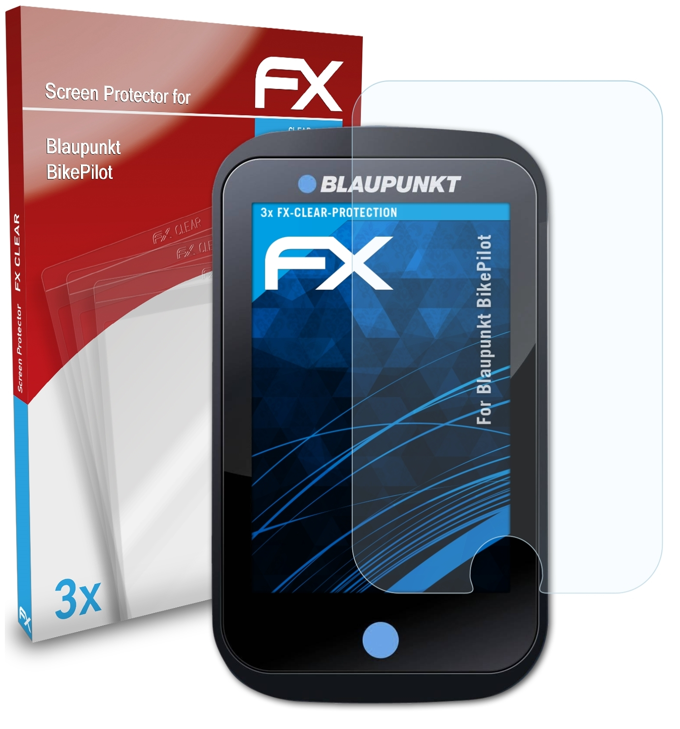 3x BikePilot) FX-Clear Blaupunkt Displayschutz(für ATFOLIX