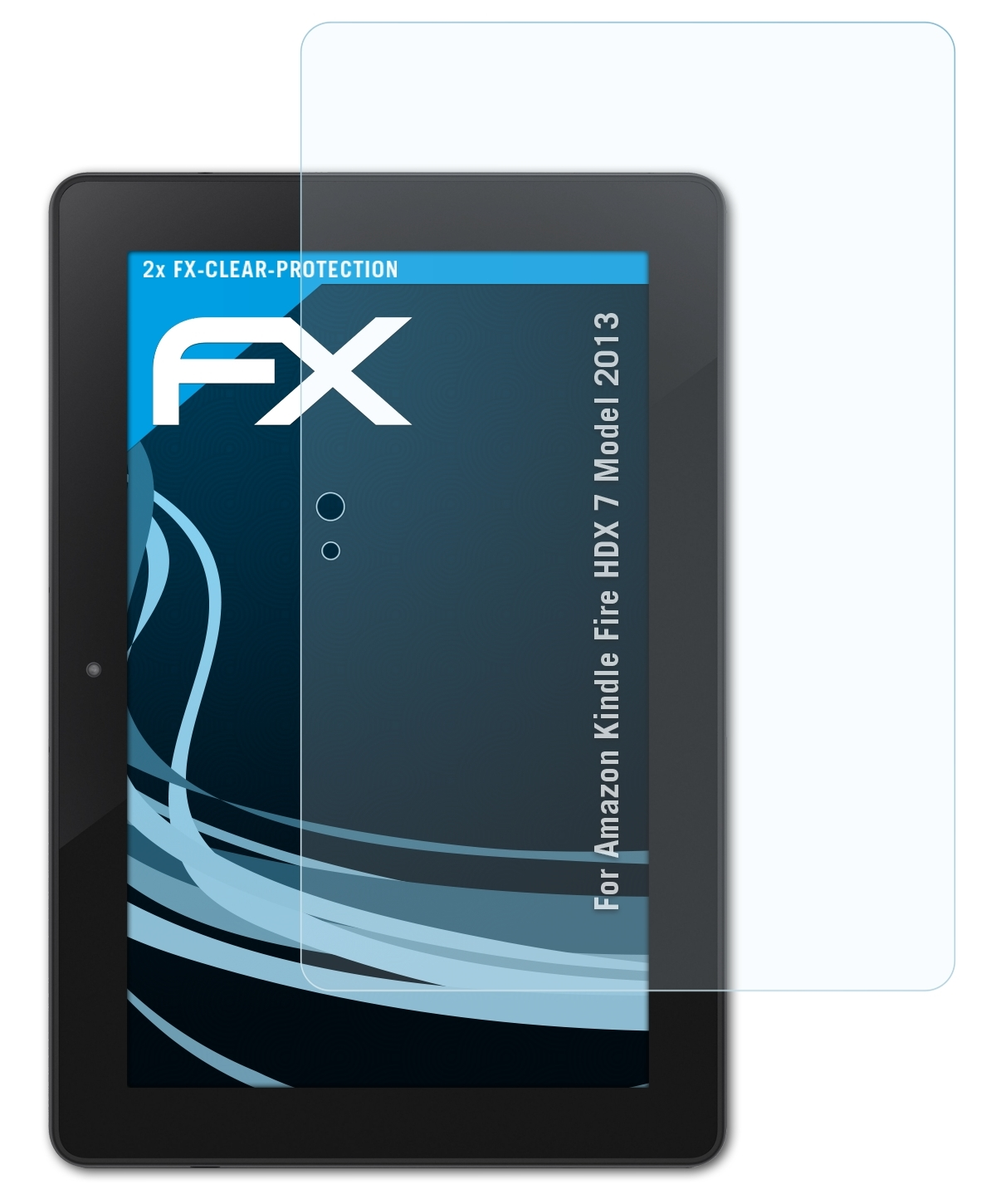2013)) Displayschutz(für ATFOLIX 2x Amazon 7 Kindle Fire FX-Clear HDX (Model