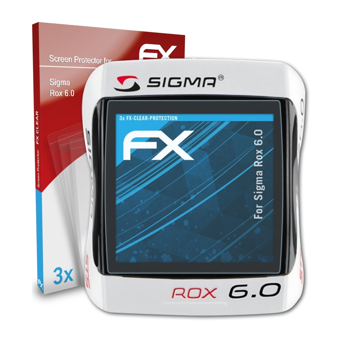 ATFOLIX 3x FX-Clear Displayschutz(für Sigma Rox 6.0)