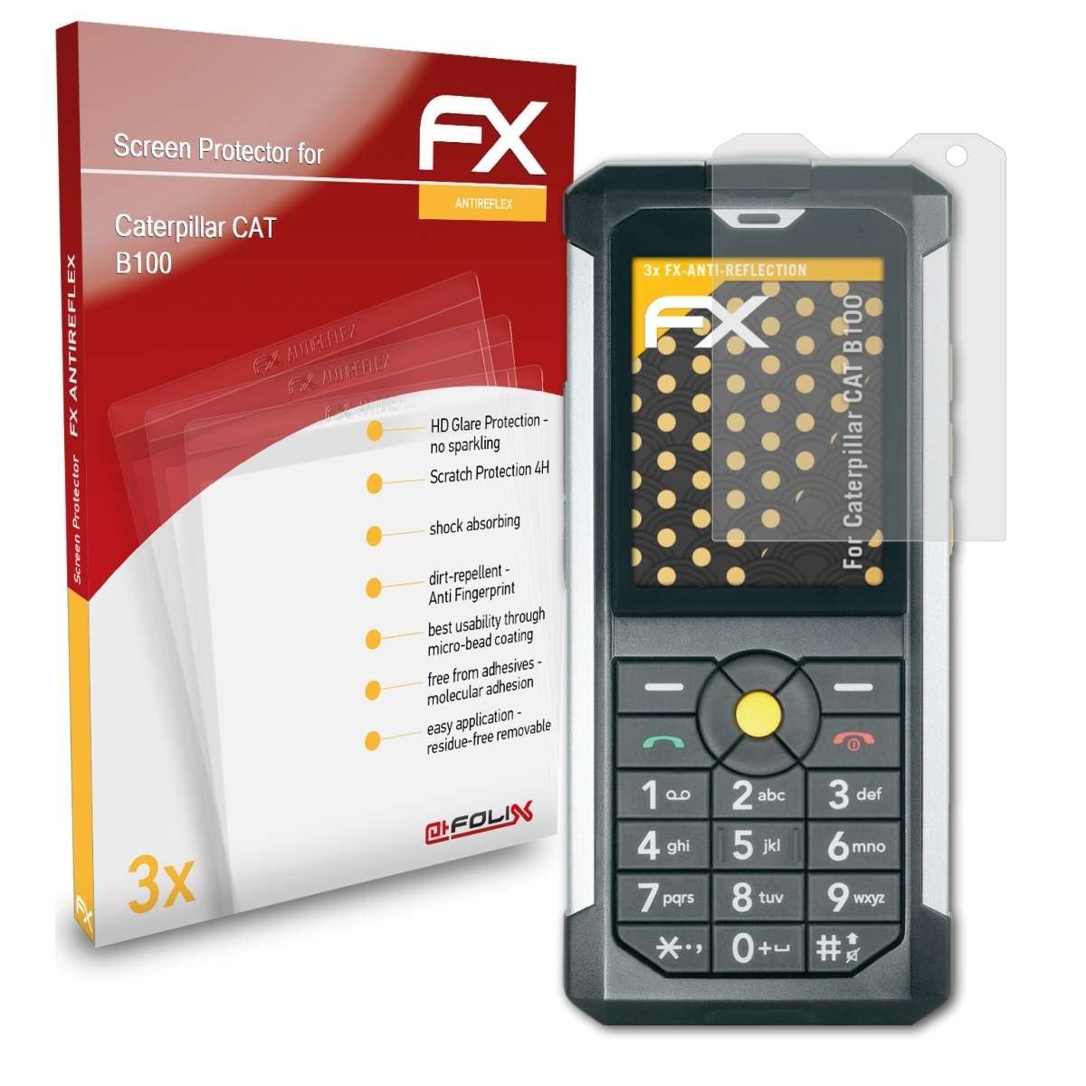 ATFOLIX 3x FX-Antireflex Displayschutz(für CAT Caterpillar B100)