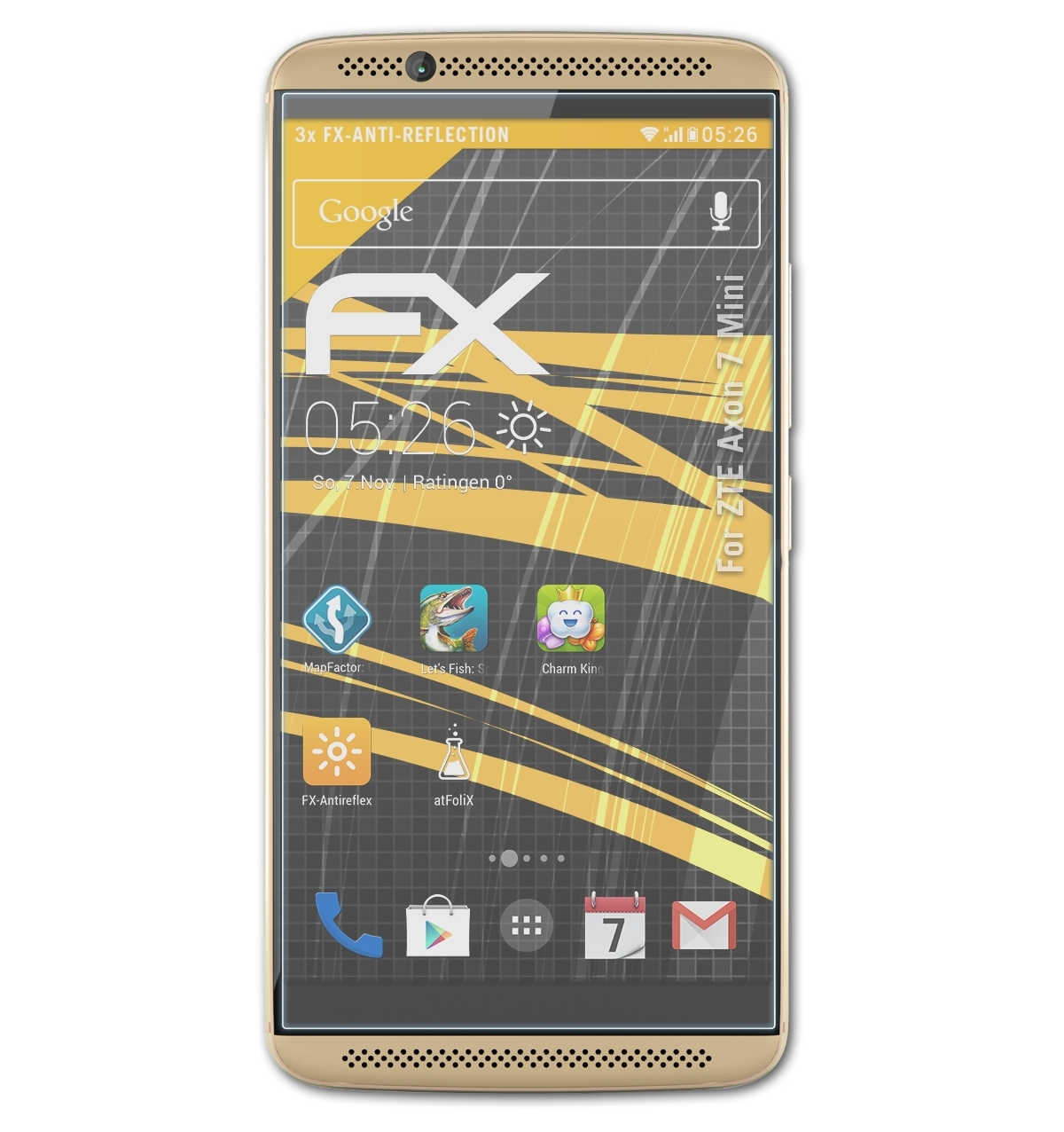 FX-Antireflex ZTE ATFOLIX Axon 3x 7 Displayschutz(für Mini)