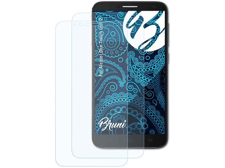 BRUNI 2x Basics-Clear Schutzfolie(für Alcatel One Touch Idol 2)