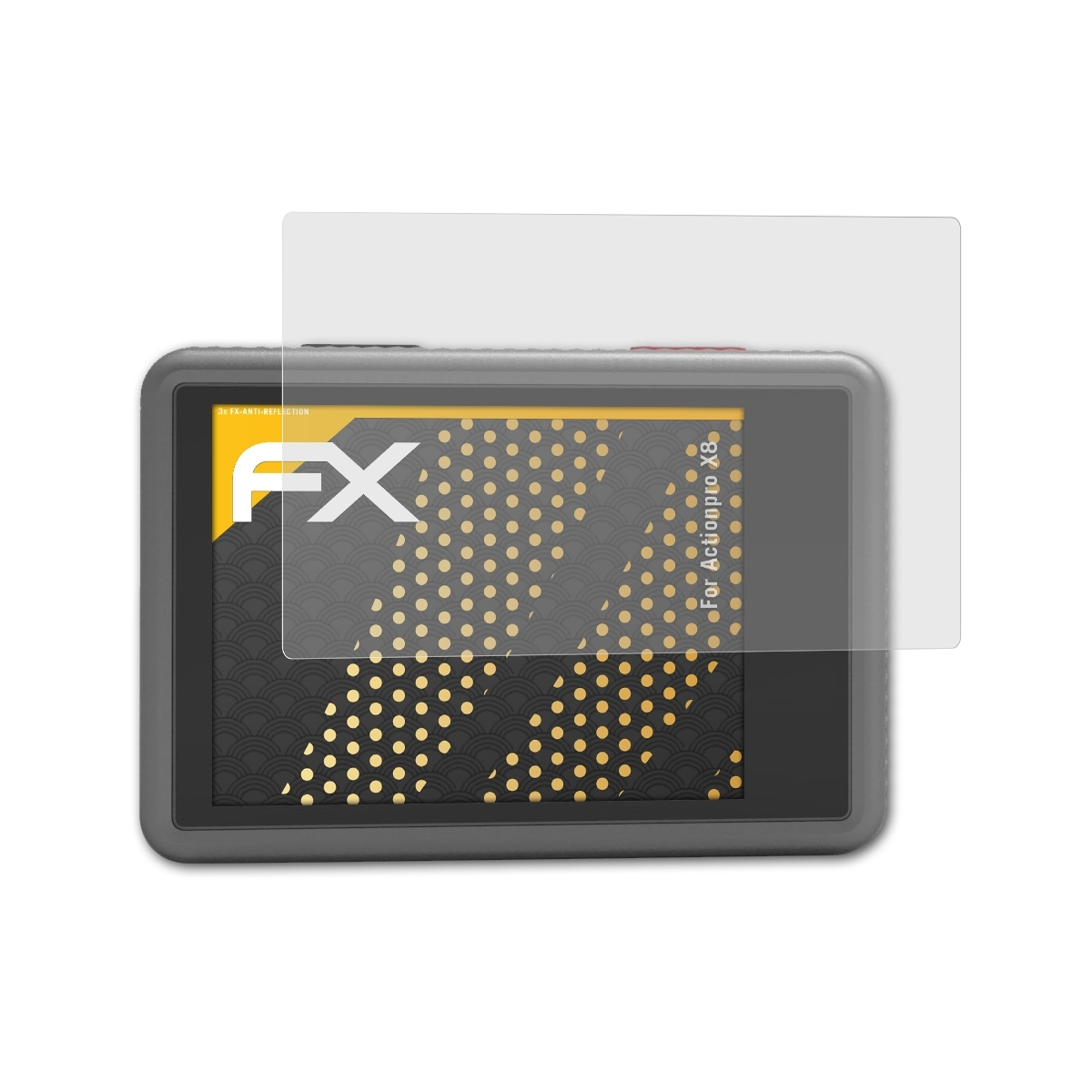 3x ATFOLIX Displayschutz(für Actionpro FX-Antireflex X8)