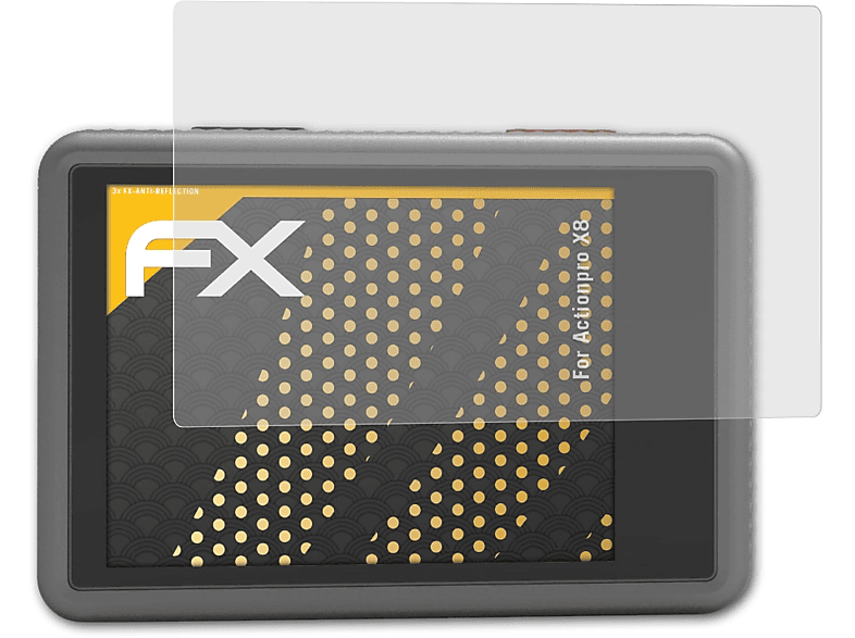 ATFOLIX 3x FX-Antireflex Displayschutz(für Actionpro X8)