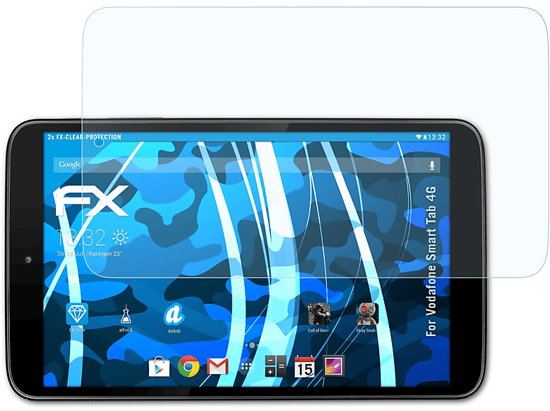 ATFOLIX 2x FX-Clear Displayschutz(für Vodafone Smart Tab 4G)
