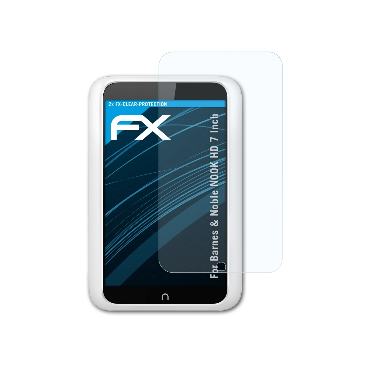 Displayschutz(für 7 HD & Noble Barnes NOOK FX-Clear 2x ATFOLIX Inch)