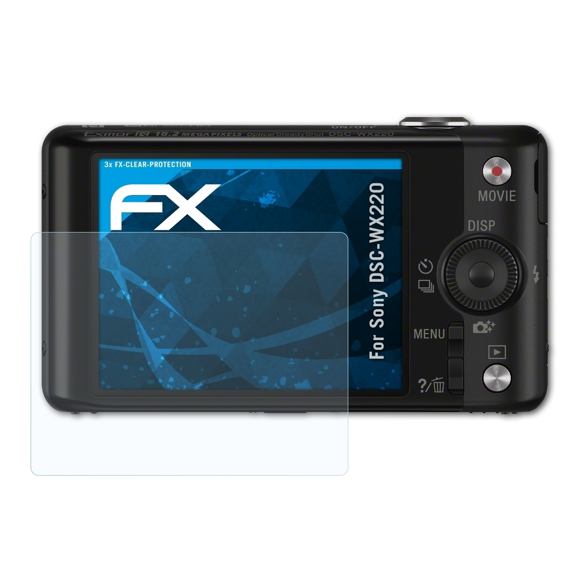 Displayschutz(für 3x DSC-WX220) Sony ATFOLIX FX-Clear