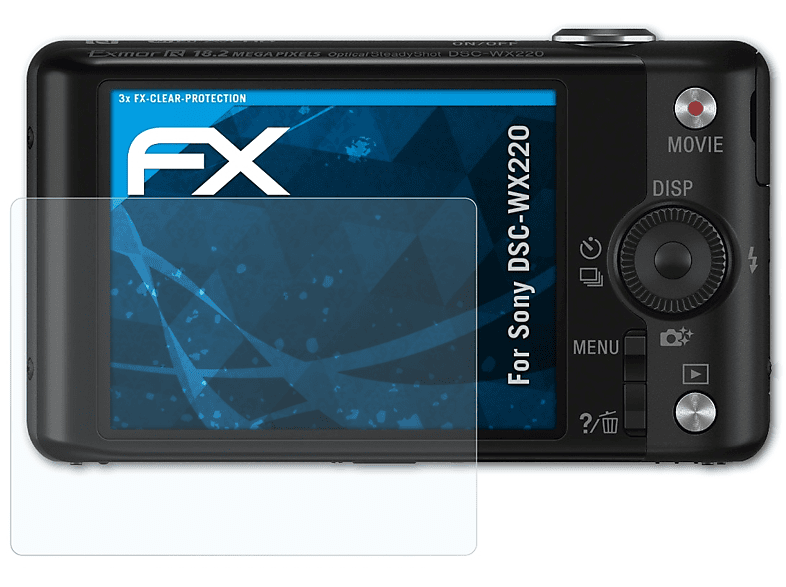 ATFOLIX 3x FX-Clear Displayschutz(für Sony DSC-WX220)