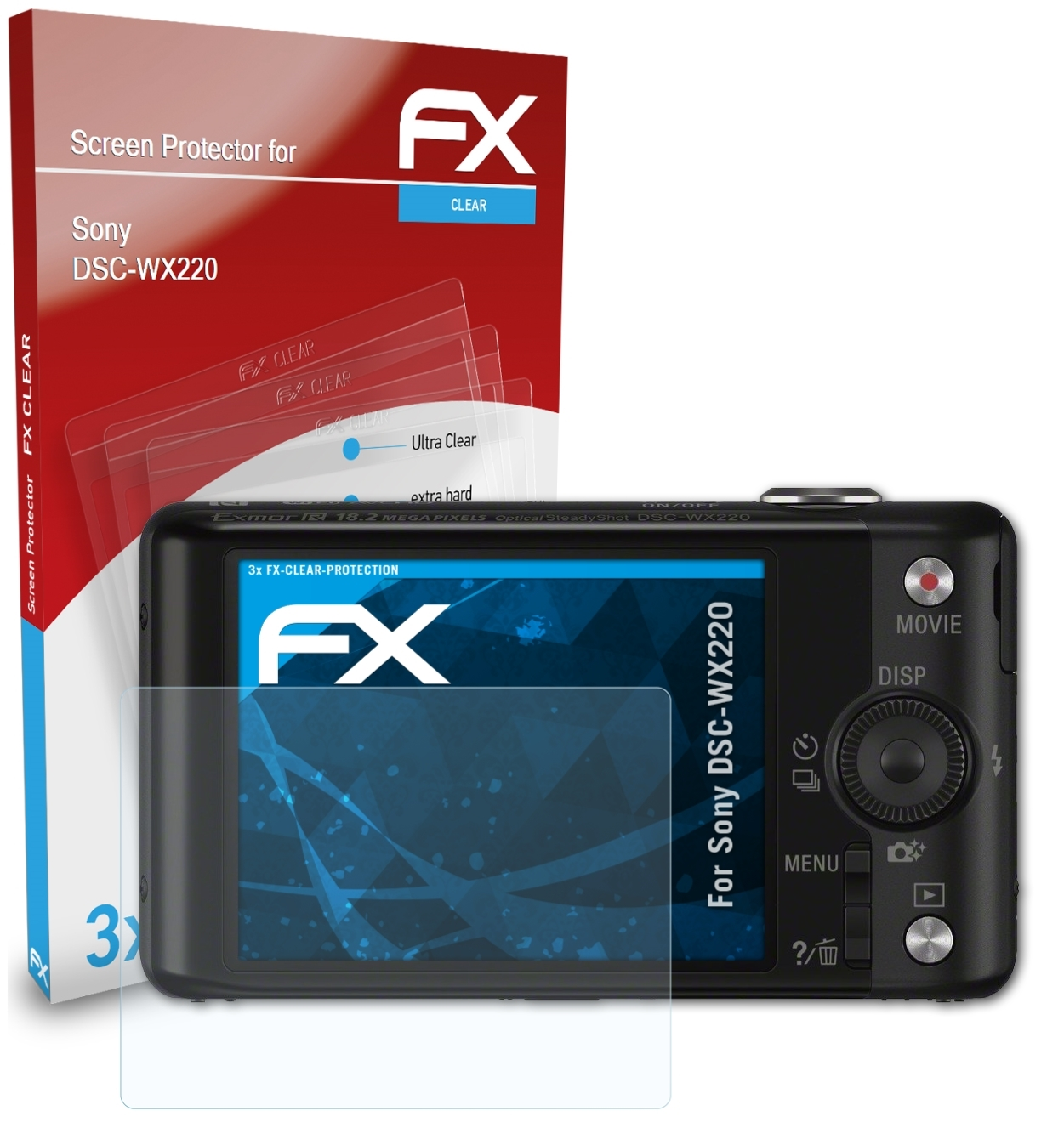 ATFOLIX 3x Sony FX-Clear Displayschutz(für DSC-WX220)