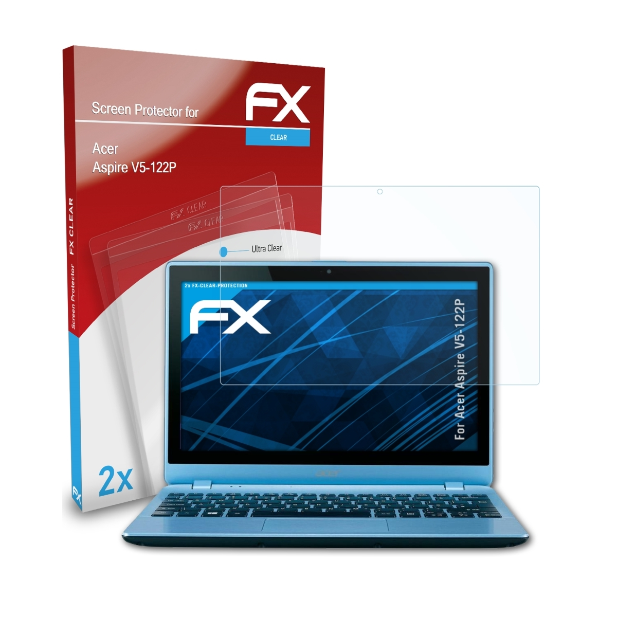 ATFOLIX 2x FX-Clear Displayschutz(für Acer V5-122P) Aspire